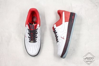 Nike Air Force 1 Love Life White Red Suede sneaker