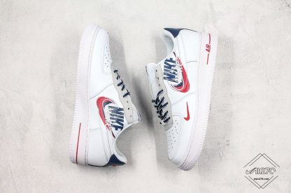 buy Nike Air Force 1 Low Swoosh Overlap White Navy Blue