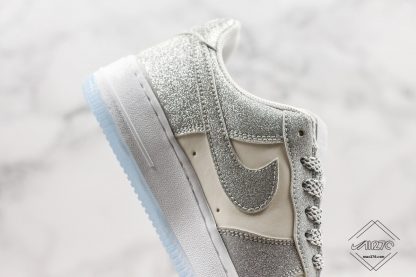 Air Force One 1 low 07 White Glitter Silver