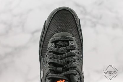 Air Max 90 Halloween Black Orange grid pattern