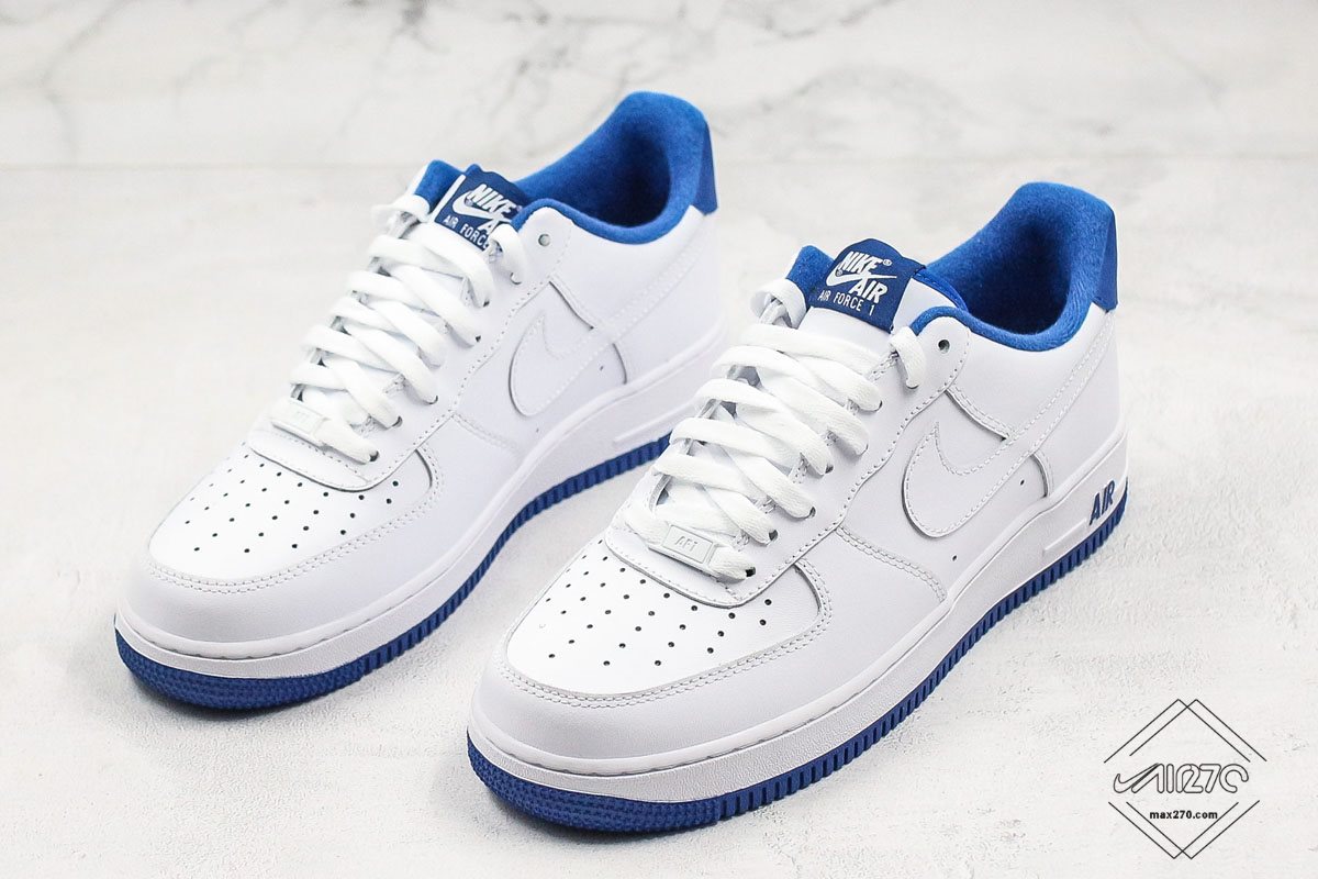 white and navy blue air force 1