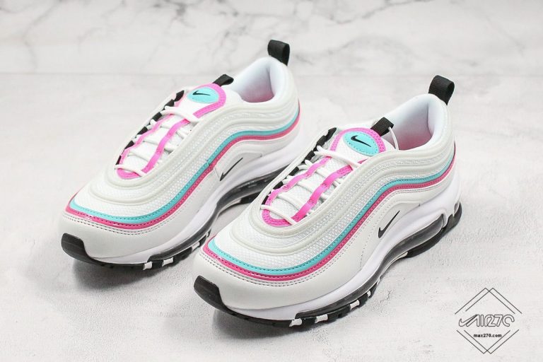 Wmns Nike Air Max 97 White Pink Aurora Green