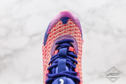 Air Max 270 React ENG Laser Crimson Royal Blue wavy upper