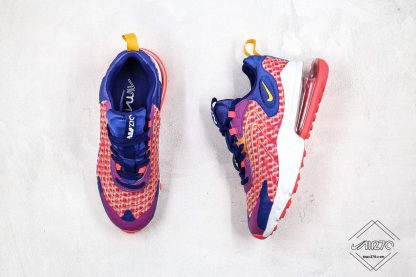 Nike Air Max 270 React ENG Laser Crimson Royal Blue tongue