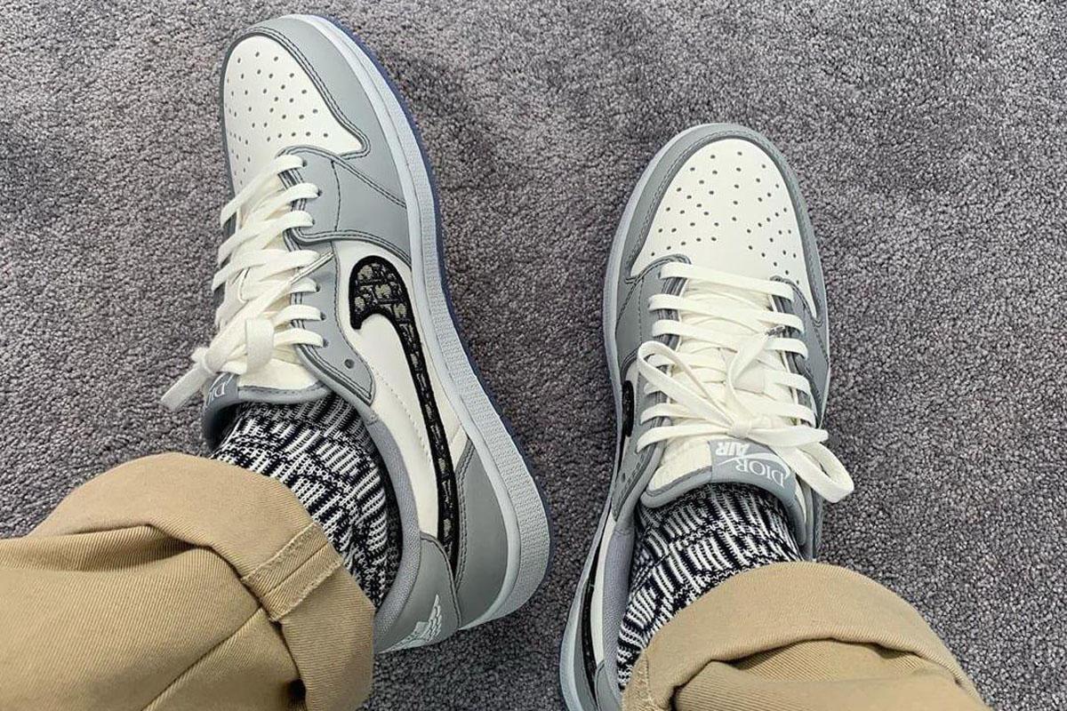 2020 Dior's Air Jordan 1 Low on feet look