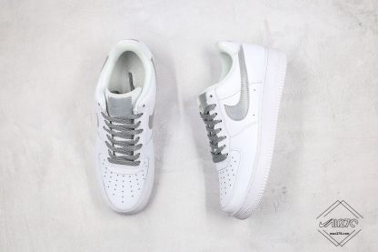 Air Force 1 Low White Silver Swoosh 3M shoelace