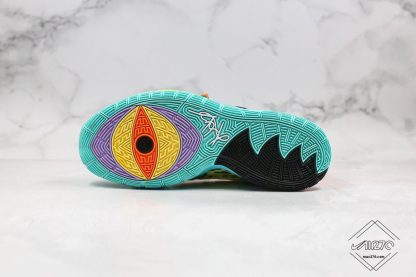 Kyrie 6 EP Oracle Animal Print Aqua Cheetah bottom upper