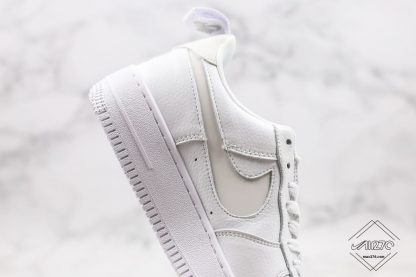 Nike Air Force 1 Low Lucid White in-cut swoosh