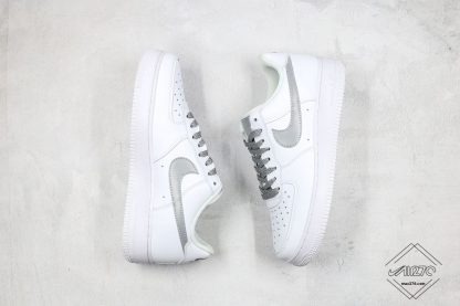 Nike Air Force 1 Low White Silver Swoosh 3M lateral