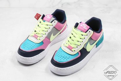 Nike Air Force 1 Shadow Barely Volt Oracle Aqua sneaker