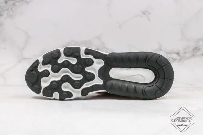 Nike Air Max 270 React Black Total Orange black bottom sole