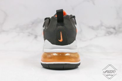Nike Air Max 270 React Black Total Orange heel