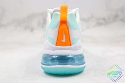 Nike Air Max 270 React White Jade Frosted Spruce heel