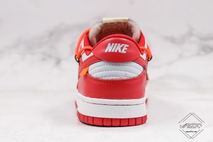 Nike Dunk Low Off-White University Red heel