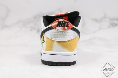 Nike SB Dunks Raygun Tie-Dye Away White heel