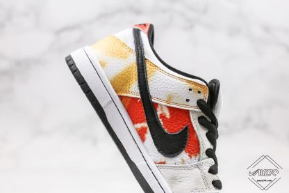 Nike SB Dunks Raygun Tie-Dye Away White lateral swoosh