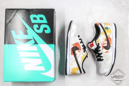 Nike SB Dunks Raygun Tie-Dye Away white balck swoosh