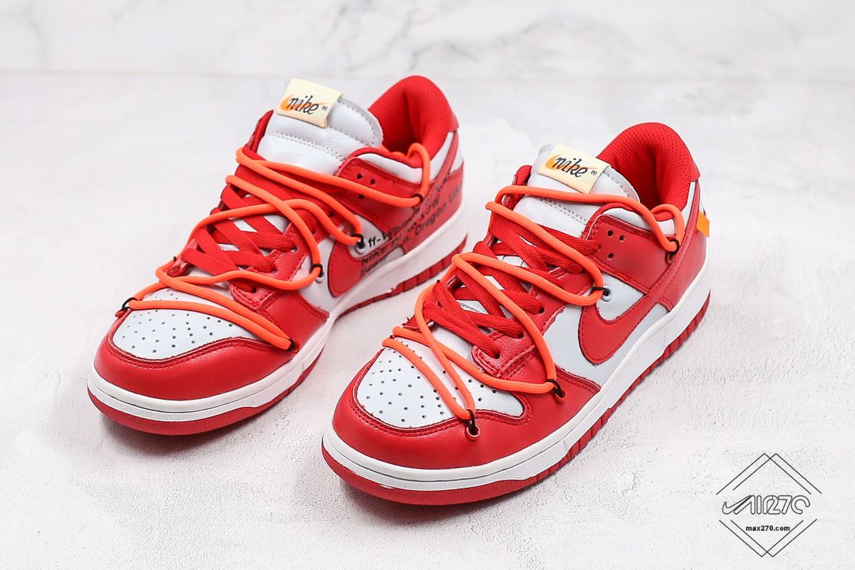 Off-White Nike Dunk Low UNLV University Red With Tag