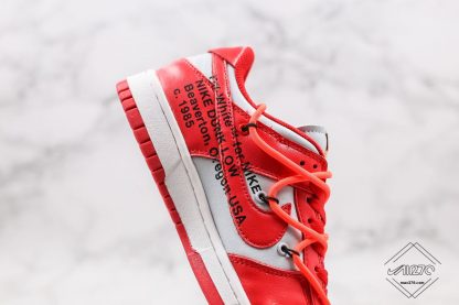 Off-White Nike Dunk Low University Red panel