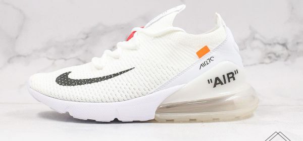 White Off White Nike Air Max 270 Flyknit