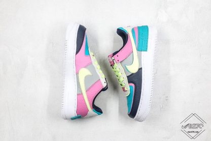 Wmns Nike Air Force 1 Shadow Barely Volt Oracle Aqua swoosh