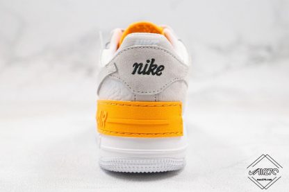 AF1 Shadow Vast Grey Laser Orange heel