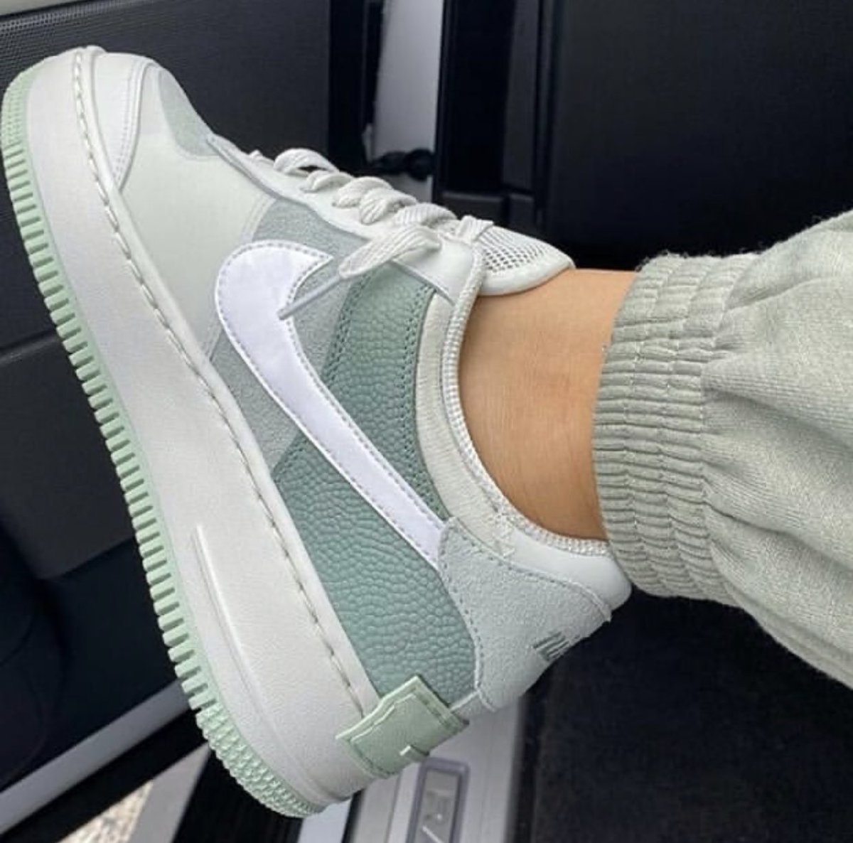 Air Force 1 Shadow Pistachio Frost CW2655-001 on feet