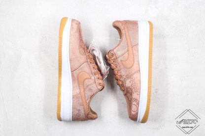 Clot x Nike Air Force 1 Low Rose Gold Silk Sneaker