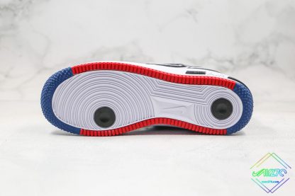 AF-1 React Black White Gym Red Gym Blue bottom sole