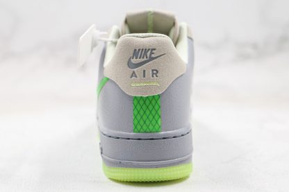 Air Force 1 Low Wolf Grey Ghost Green Heel