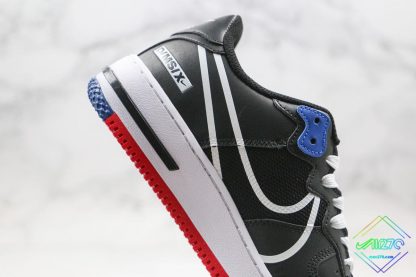 Nike AF-1 Low React Black White Gym Red Gym Blue