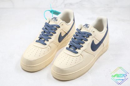 Nike Air Force 1 Low Sail Beige Navy Blue for sale