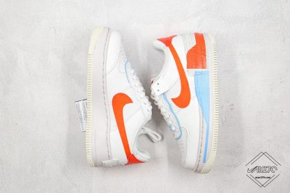 Nike Air Force 1 Shadow SE Team Orange swoosh