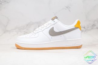 Nike Air Force 1 White-Chrome Yellow-Grey