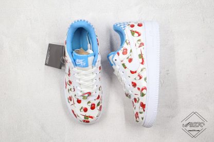 Nike Air Force Low White Cherry blue inner