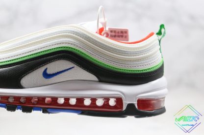 Nike Air Max 97 White Royal Green Nebula panel