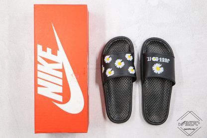 Nike Benassi Just Do It Peaceminusone all black shoes