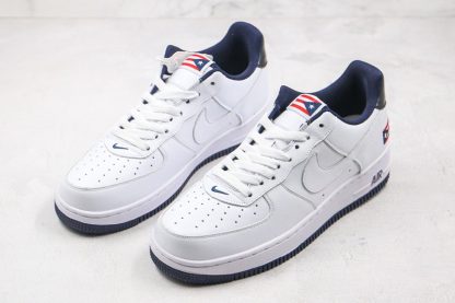 2020 Nike Air Force 1 Puerto Rico True White Obsidian-Comet Red Front