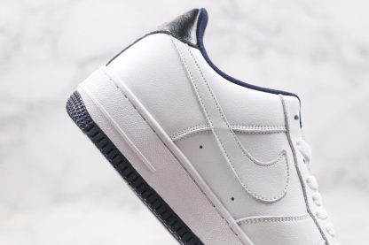 2020 Nike Air Force 1 Puerto Rico True White Obsidian-Comet Red Medial
