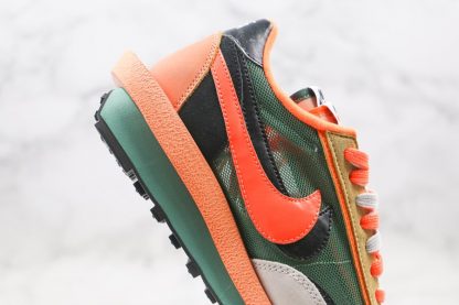 A Bathing APE x Sacai x Nike LDV Waffle Daybreak Orange Green Medial