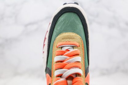 A Bathing APE x Sacai x Nike LDV Waffle Daybreak Orange Green Upper