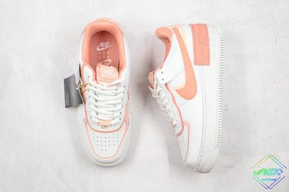 AF-1 Shadow White Coral Pink tongue