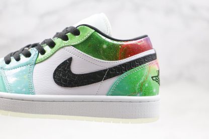 Air Jordan 1 Low Galaxy White Black-Lucky Green Sale