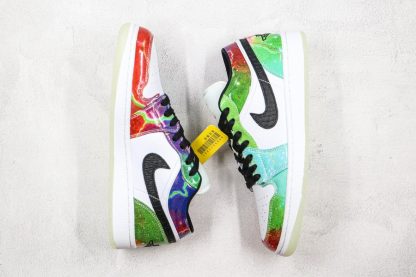 Air Jordan 1 Low Galaxy White Black-Lucky Green Top