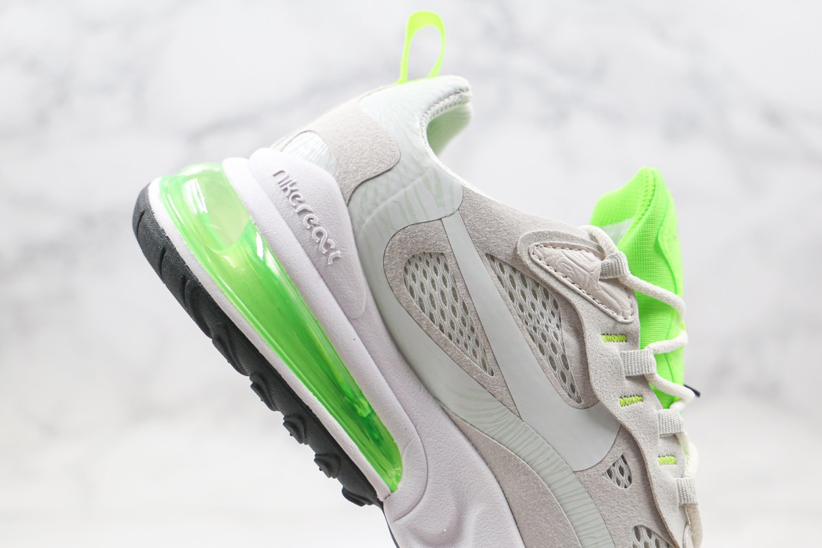 nike wmns air max 270 react vast grey ghost green