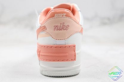 Coral Pink Nike Air Force 1 Shadow Summit White heel