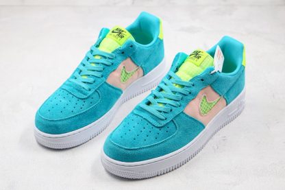 Fresh Nike Air Force 1 Low Oracle AquaGhost Green-Washed Coral Front