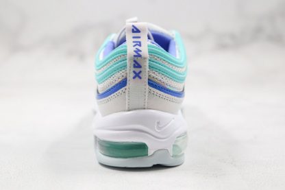 Girls Nike Air Max 97 GS Aura Sapphire-Aurora-White Big Kids Heel