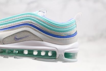 Girls Nike Air Max 97 GS Aura Sapphire-Aurora-White Big Kids Panel