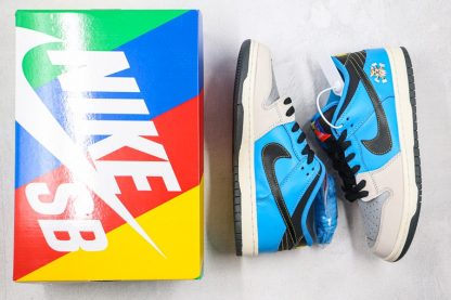 Instant Skateboards x Nike SB Dunk Low 25th Anniversary Blue Grey Top
